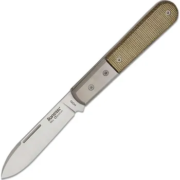 kapesní nůž Lionsteel Spear čepel M390, zelená rukojeť z plátna, Ti bolster a vložky CK0111 CVG