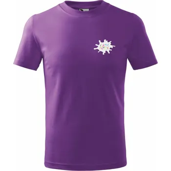 Chlapecké tričko ON-DESIGN Dětské triko s vlastním potiskem Velikost: 134 cm/8 let, Umístění potisku: levé prso, Barva: fialová