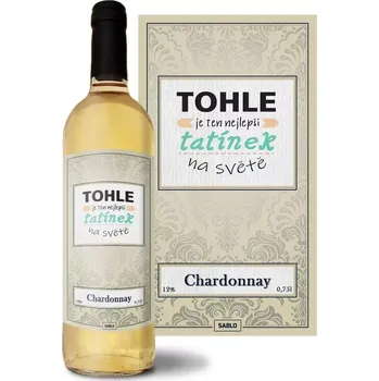Víno Sablio Bílé víno Tohle je ten nejlepší tatínek na světě: 0,75 l