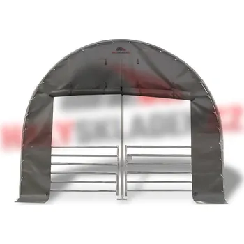 Přístřešek na auto Čelní zipová stěna pro přístřešek šířky 4 m, 900 g/m2 zelená