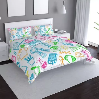 Povlečení Sablio Povlečení Barevná škola - 140x200 / 90x70