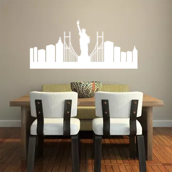 samolepka Sablio Samolepka na zeď: Panorama New York - 60x27 cm