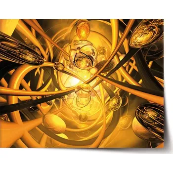 Plakát Sablio Plakát Žlutá abstrakce - 60x40 cm