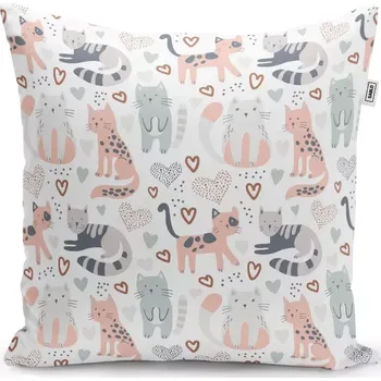 Polštář Sablio Polštář Malované kočičky - 50x50 cm