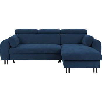 Sedací souprava Pravostranná rohová sedací souprava Porto s rozkládací funkcí typu delfín a úložným prostorem - Meblar 77 252x98 cm