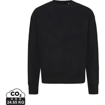 Pánská mikina Mikina Iqoniq Kruger relaxed fit z recykl. bavlny - Černá / XXS