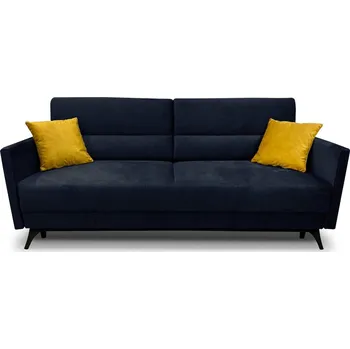 Pohovka Třímístná pohovka Elsa s rozkládací funkcí typu DL a úložným prostorem na lůžkoviny - Lebex Meble monolith 77, Rovné Nožičky Wenge 206x92 cm