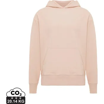 Pánská mikina Mikina s kapucí Iqoniq Yoho relaxed fit z recykl. bavlny - Peach Nectar / XXS