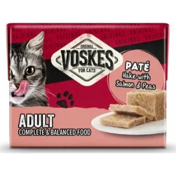 Krmivo pro kočku Voskes vlhké krmivo - paštika pro kočky příčesek losos hrášek 85g