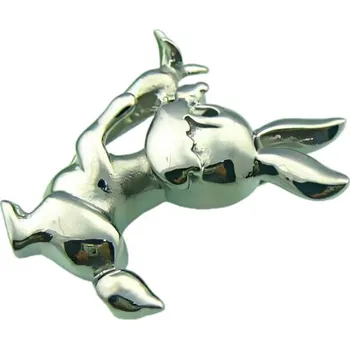 Přívěsek Přívěsek s roztomilým králíčkem, stříbrná barva, rozměr: 8.2 g