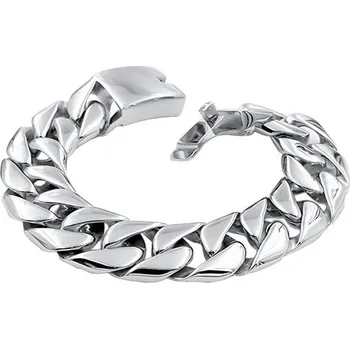 Náramek Nerezový náramek s moderním designem ve stylu řetězu, 220 mm, 145,2 g
