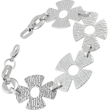 Náramek Náramek s křížovými motivy ve stříbrné barvě, elegantní design, délka přizpůsobitelná, moderní šperk pro každou příležitost.