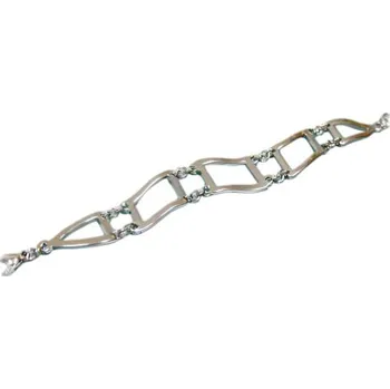 Náramek Náramek s geometrickými tvary v stříbrné barvě, elegantní design pro každodenní nošení.