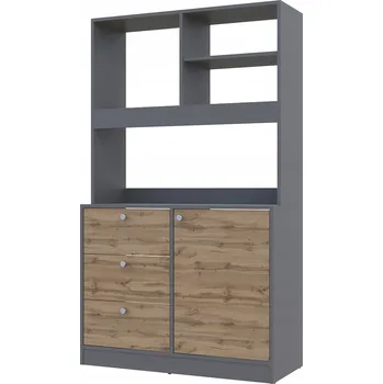 Komoda Příborník Nabbi antracit 43 x 100 x 171 cm