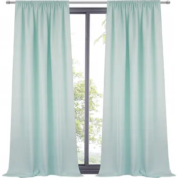 Obraz Závěs Mátový Matný Hladký Dekorace Okna na pásce 145x250T