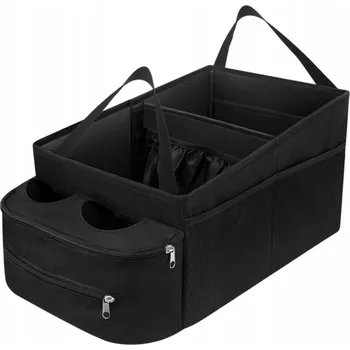 Organizér do auta Skládací Organizér do Auta s Taškou na Zip Černý pro Uskladnění