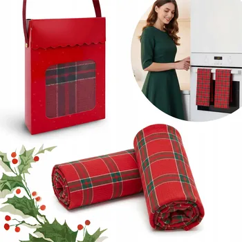 Utěrka Kuchyňská utěrka DOMAREX bavlněná vánoční 40x60 cm 2 ks