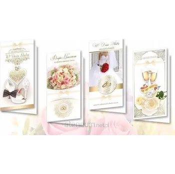 Obraz Přání DL De Lux. Zlacené HS Svatba MIX (10 Ks) / Top Graphic