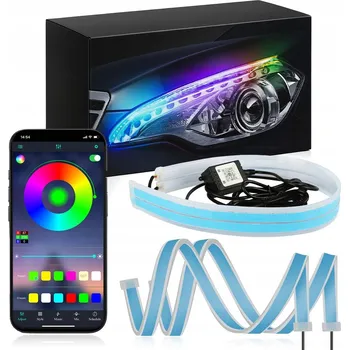 LED osvětlení FLEXIBILNÍ RGB LED PÁSKY DO SVĚTEL DRL, OVLÁDANÉ APLIKACÍ