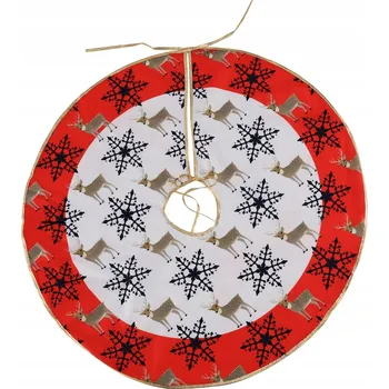 Obraz Podložka pod vánoční stromeček Filomena 80 cm - červená/bílá