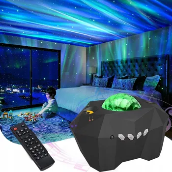 Noční světlo PROJEKTOR NOČNÍ OBLOHY AURORA, POLÁRNÍ SVĚTLA NOČNÍ LAMPA PROJEKTOR PROJEKTOR, BT DÁLKOVÉ OVLÁDÁNÍ