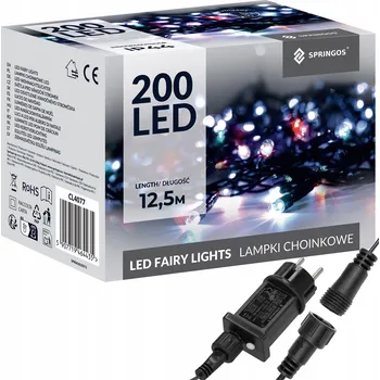 Vánoční dekorace Vánoční osvětlení na stromeček Springos venkovní 12,5 m 101 - 200 světýlek