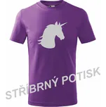 ON-DESIGN Dětské tričko s JEDNOROŽCEM Velikost: 134 cm/8 let, Barva: fialová