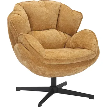 Křeslo Otočné křeslo ZACHAR - hořčicové / černé