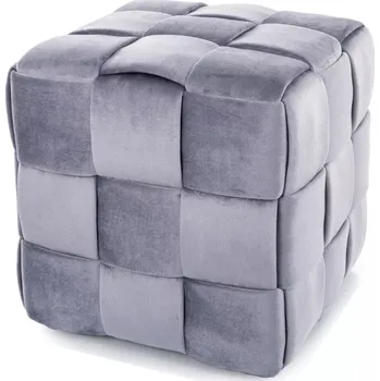 Taburet Taburet kostka AMITAI - šedý