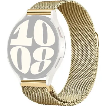 Řemínek na hodinky Ocelový náramek Ricardo Venosa, zlatý, Quick Release, milánský, magnetický - 18 mm