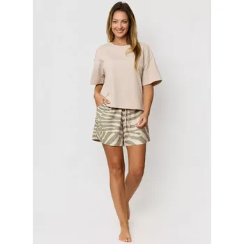 Pánské pyžamo Mefemi Selene P172 pyžamo kr/r S-2XL Béžová S