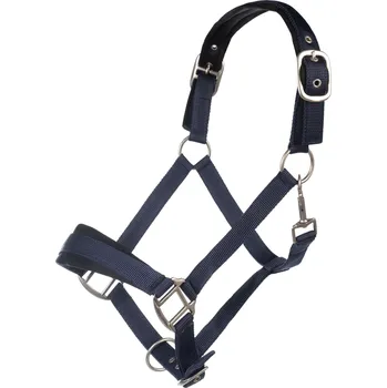 Vybavení pro koně Ohlávka polstrovaná Samantha HKM, tm.modrá, Cob