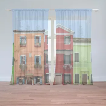 Záclona Sablio Záclony Domky: 2ks 150x250cm