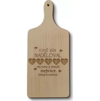 Kuchyňské prkénko Sablio Prkénko Když Bůh naděloval lásku