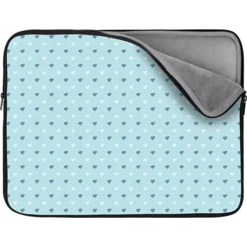 pouzdro na notebook Sablio Obal na notebook Srdce na modré - 17"