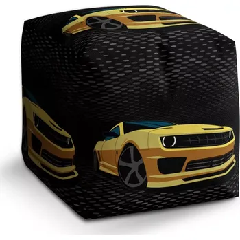 Taburet Sablio Taburet Cube Chevrolet Camaro Puntíky: 40x40x40 cm