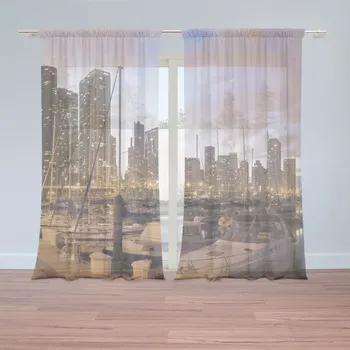 Záclona Sablio Záclony Městský přístav: 2ks 150x250cm
