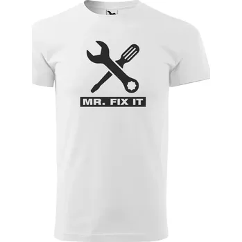 Sablio Tričko s potiskem pro tátu MR. FIX IT - bílé 5XL