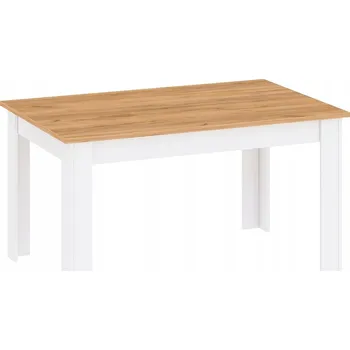 Jídelní stůl Kuchyňský stůl Kondela obdélníkový bílý 86 x 135 x 76,7 cm