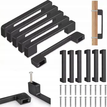 Nábytkové kování 12x NÁBYTKOVÁ ÚCHYTKA ČERNÁ ÚCHYTKA NA NÁBYTEK ÚCHYTKA NA KUCHYŇSKOU SKŘÍŇKU 128MM