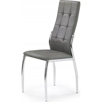 Jídelní židle Židle kovová K209 šedá chromovaná ekokůže Halmar