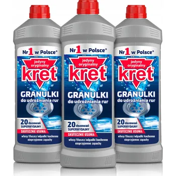 KRET Granule na čištění odpadů a sifonů 3x800g