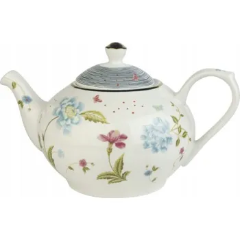 Konvice na čaj Porcelánová konvice na čaj a kávu LAURA ASHLEY ELVEDEN WHITE bílá 1,2 l