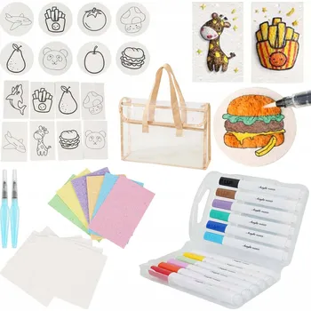 Výtvarná sada KREATIVNÍ SADA 28 MAGICKÁ PĚNA 3D KRESLENÍ TEXTURA AKTIVOVANÁ VODOU DIY