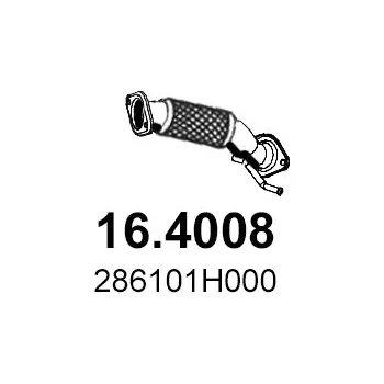 Přední díl výfuku Výfuková trubka ASSO 16.4008