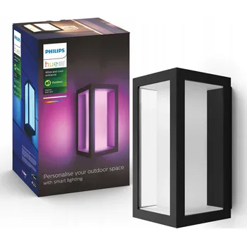 Venkovní osvětlení Venkovní nástěnné svítidlo Philips Hue černé, integrovaný LED zdroj 8 W