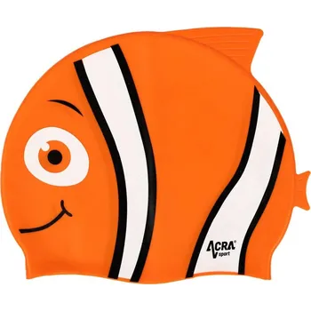 Vodní sport ACRA Čepice koupací dětská silikonová do vody oranžová Nemo