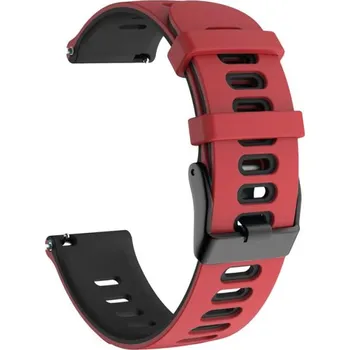 VSECHNONAMOBIL 126021 Sportovní Vyměnitelný silikonový řemínek Amazfit T-Rex 3 Pro 48mm RED-BLACK