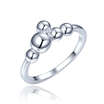 Souprava šperků MINET Elegantní stříbrný prsten s kuličkami vel. 55 JMAS0313SR55