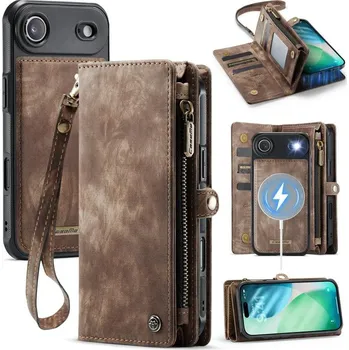 Pouzdro na mobilní telefon VSECHNONAMOBIL 126016 WALLET Ochranný kryt s peněženkou 2v1 pro Apple iPhone Air hnědý